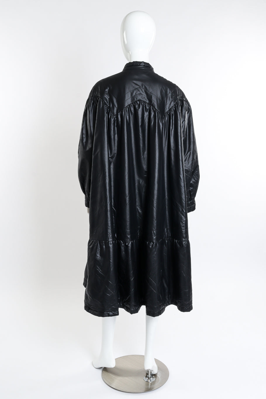 Vintage Laura Biagiotti Nylon Puffer Coat back on mannequin @recessla