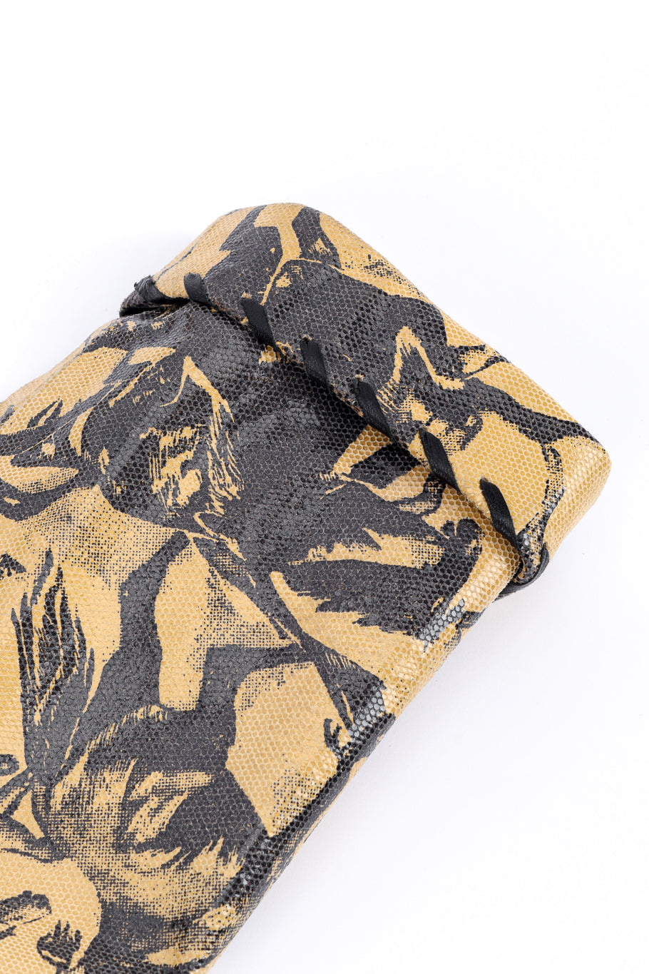 Vintage Leather Renditions by Sandi Horse Print Leather Fringe Blazer sleeve closeup @recessla