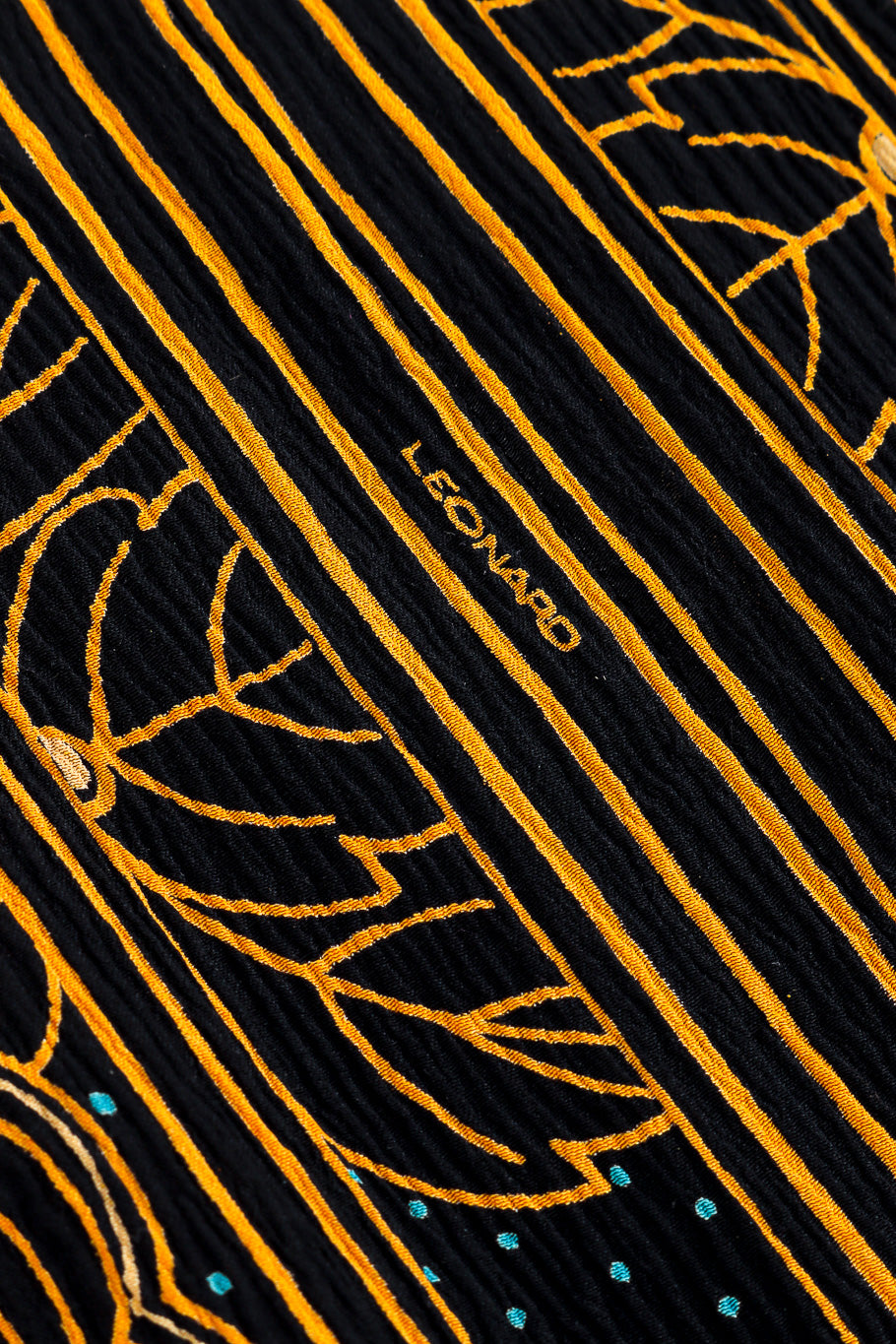 Silk column dress by Leonard flat lay signed pattern @recessla
