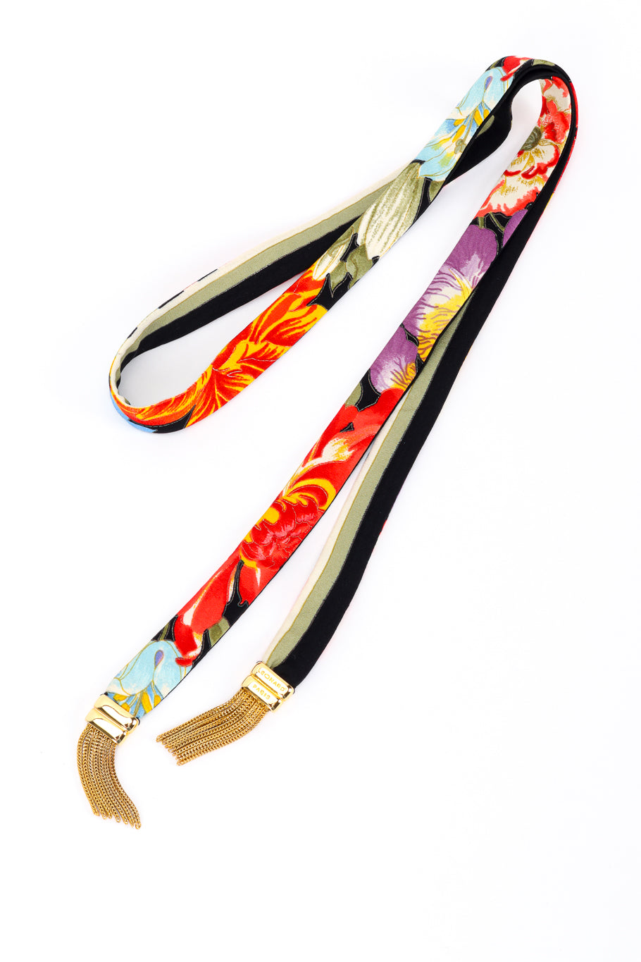 Vintage Leonard Floral Silk Jersey Dress belt @recess la