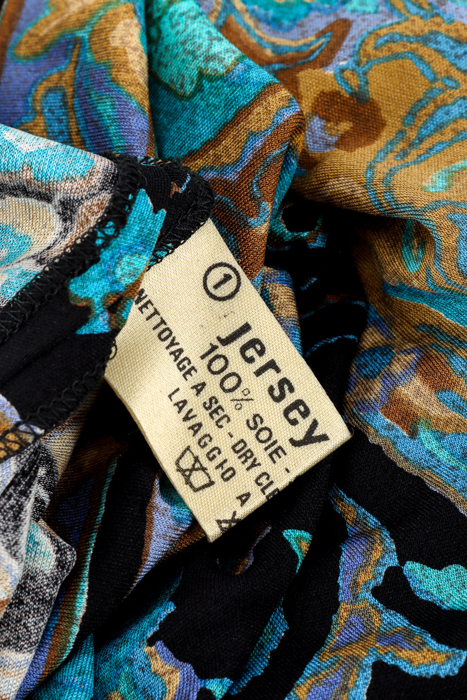Vintage Leonard Floral Paisley Wrap Pant content label @recess la