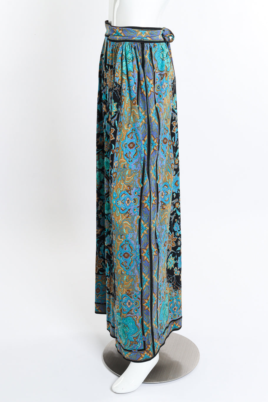 Vintage Leonard Floral Paisley Wrap Pant side on mannequin @recess la