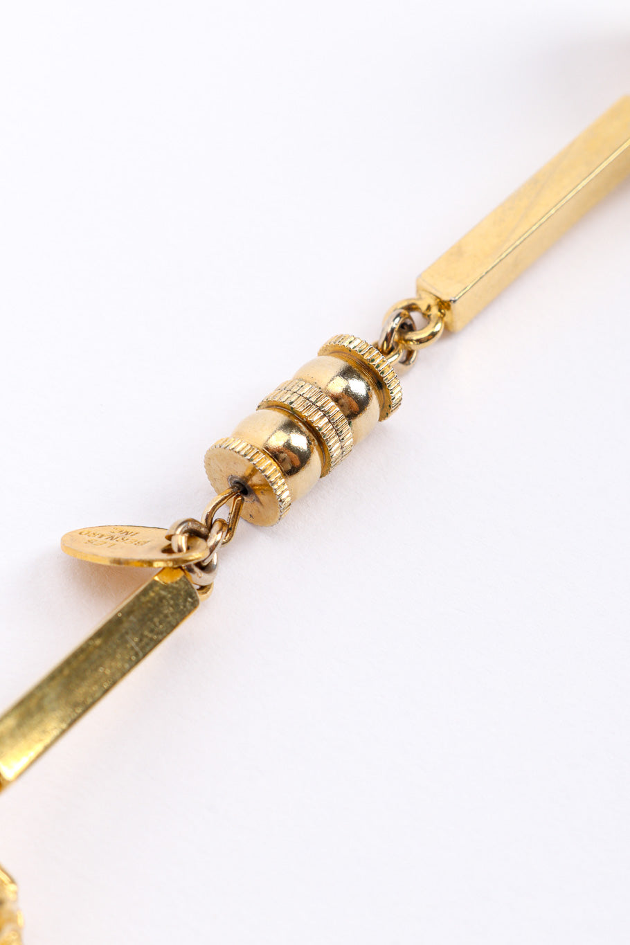 Vintage Les Bernard Nugget Chain Necklace screw closure closeup @recessla