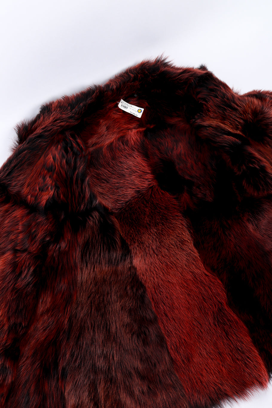 Vintage Les Habitudes Fur Trim Jacket view of lining @recessla