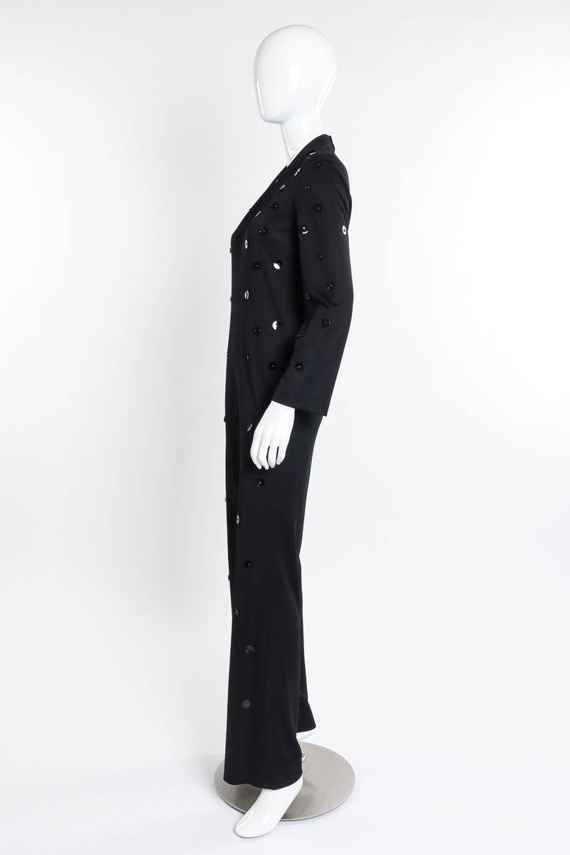 Mirror Disc Jumpsuit by Lilli Diamond on mannequin side @recessla