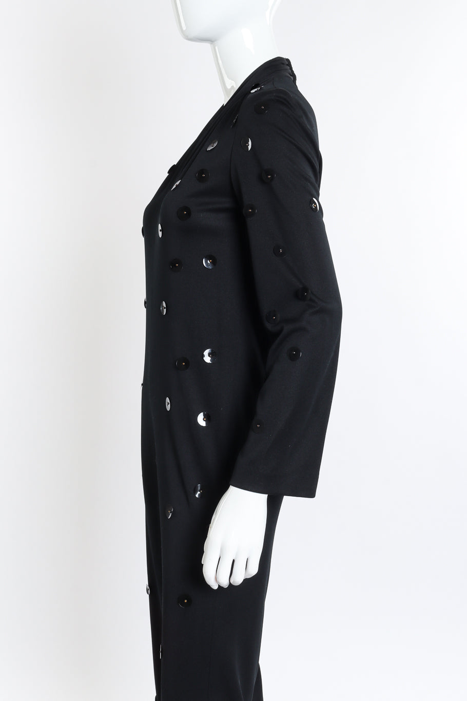 Mirror Disc Jumpsuit by Lilli Diamond on mannequin sleeve close @recessla