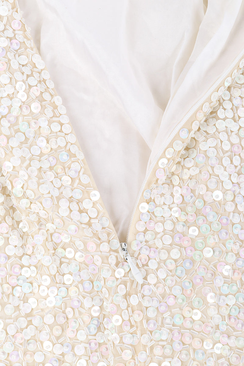 Beaded gown by Lillie Rubin on flat lay zipper @recessla