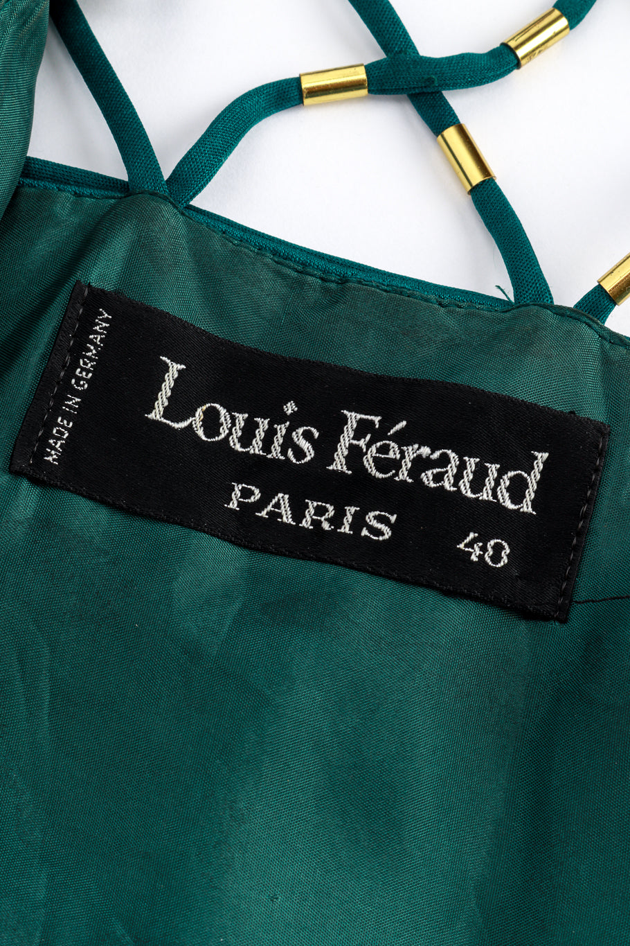 Louis Féraud Lattice Strap Gown label @RECESS LA