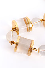 Lucite cylinder link necklace on white background lucite close @recessla