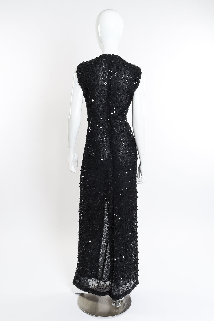 Beaded Mesh Sequin Dress by Marc Bouwer on mannequin back @recessla