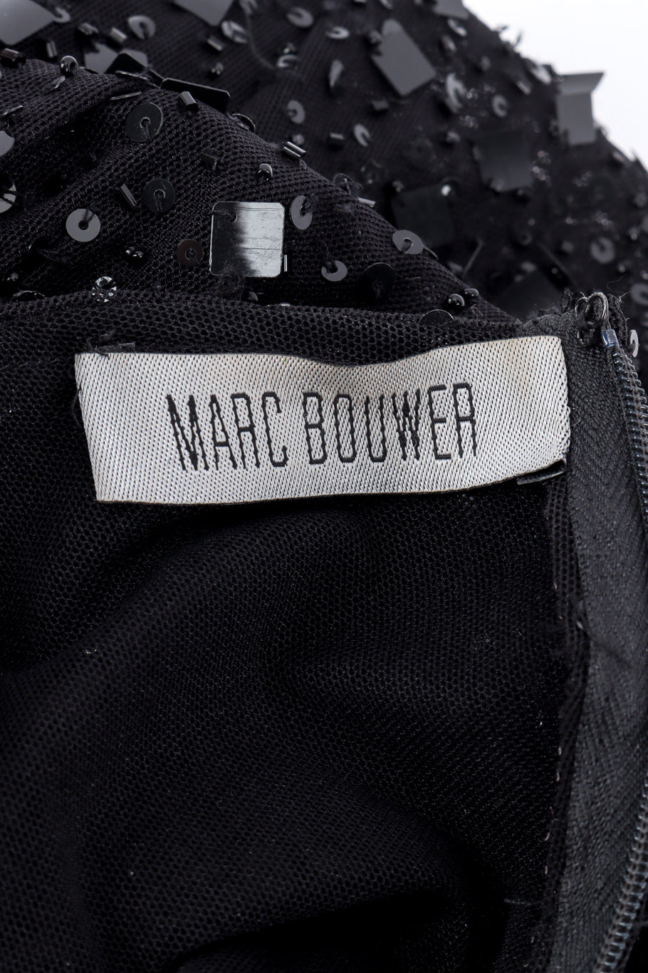 Beaded Mesh Sequin Dress by Marc Bouwer label @recessla