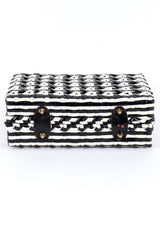Vintage Marcus Brothers Woven Stripe Vinyl Handbag bottom @recess la