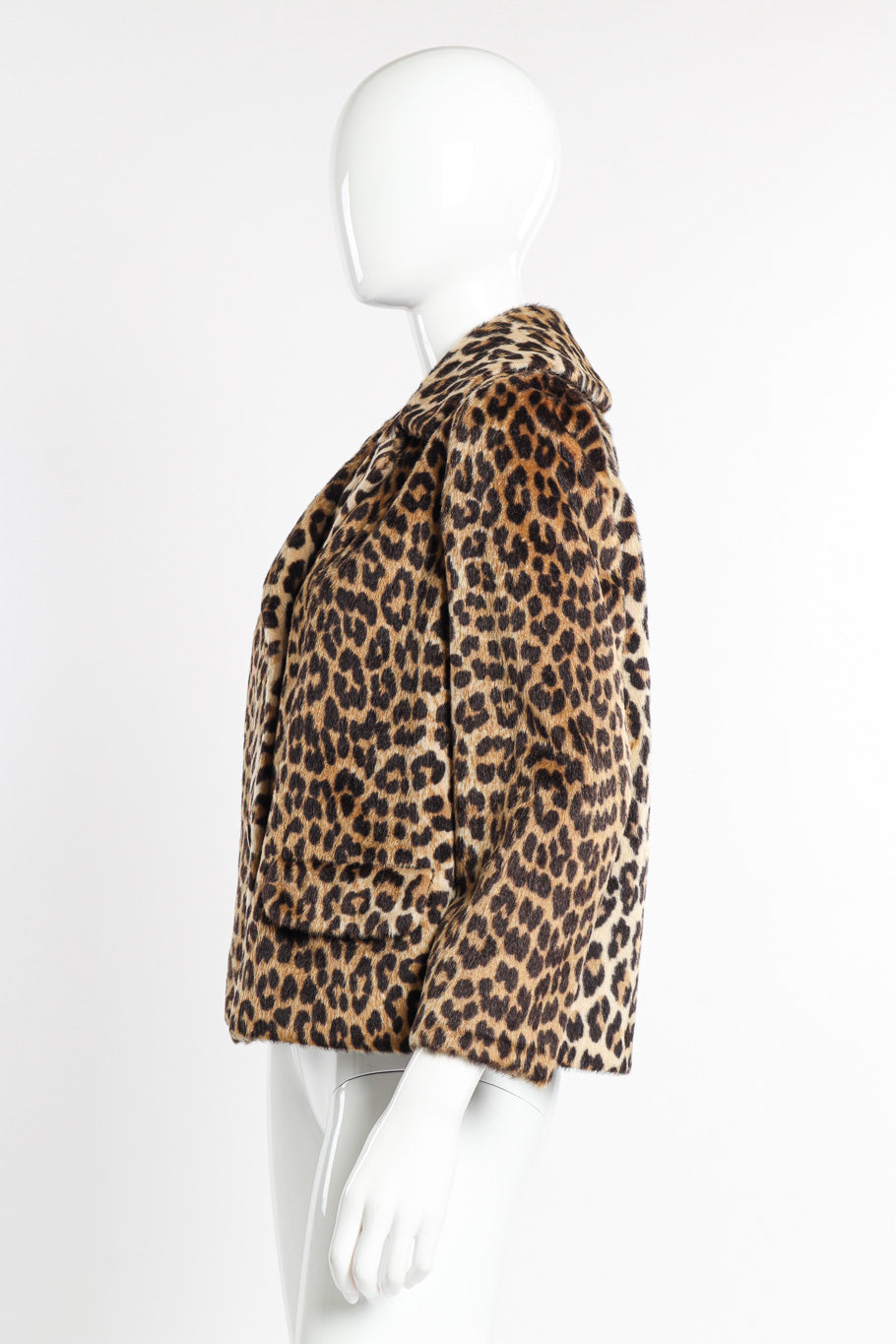 Vintage Marcus Leopard Print Jacket side view on mannequin @recessla