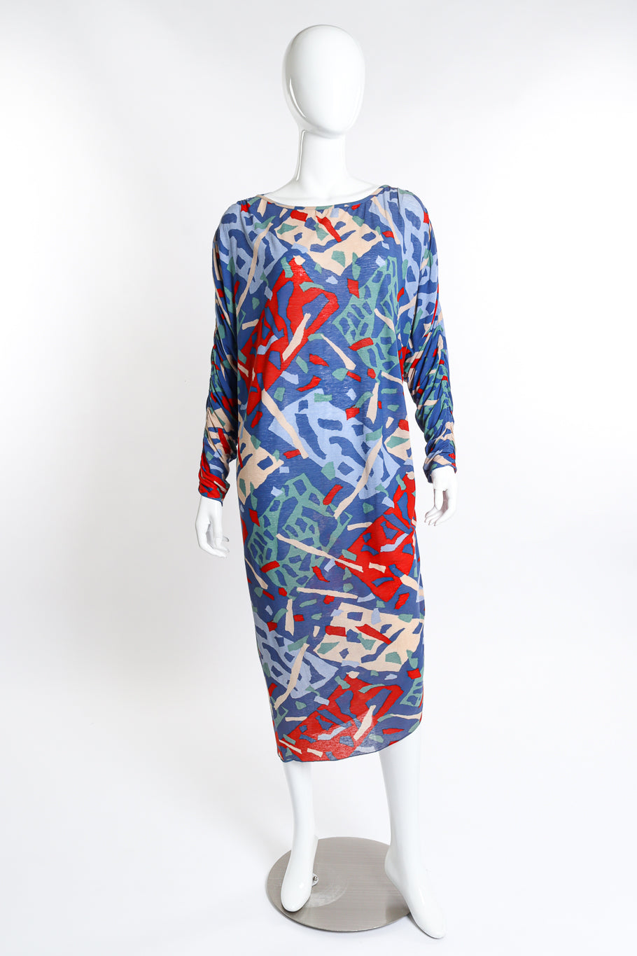 Vintage Missoni Abstract Print Dress front on mannequin @recess la