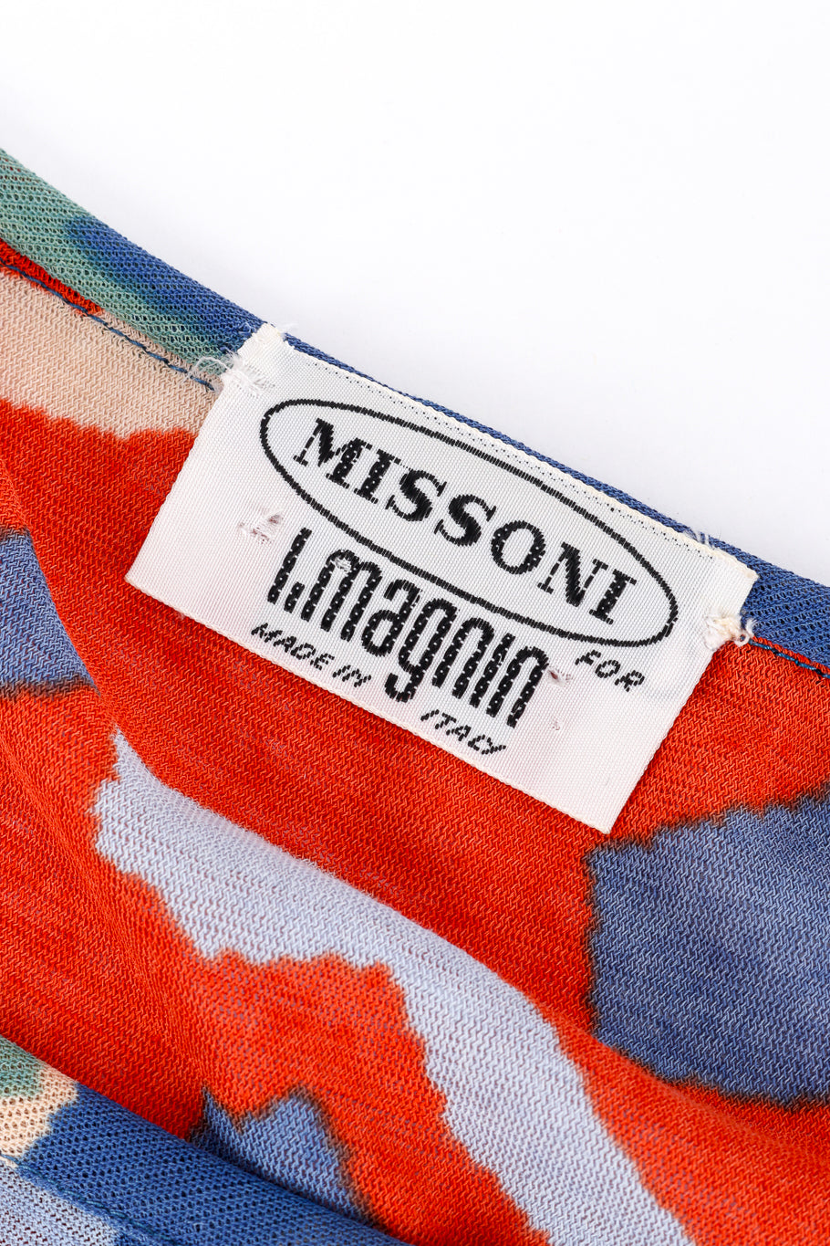 Vintage Missoni Abstract Print Dress signature label @recess la