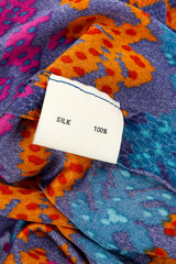 Printed Silk Top & Skirt Set fabric tag @recessla