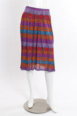Printed Silk Top & Skirt Set on mannequin skirt only front @recessla