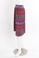 Printed Silk Top & Skirt Set on mannequin skirt only side @recessla