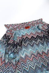 Missoni Chevron Knit Button Up view of interior @recess la