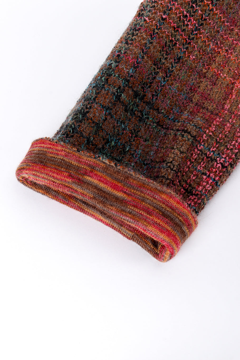 Missoni Plaid Striped Knit Duster sleeve closeup @recess la