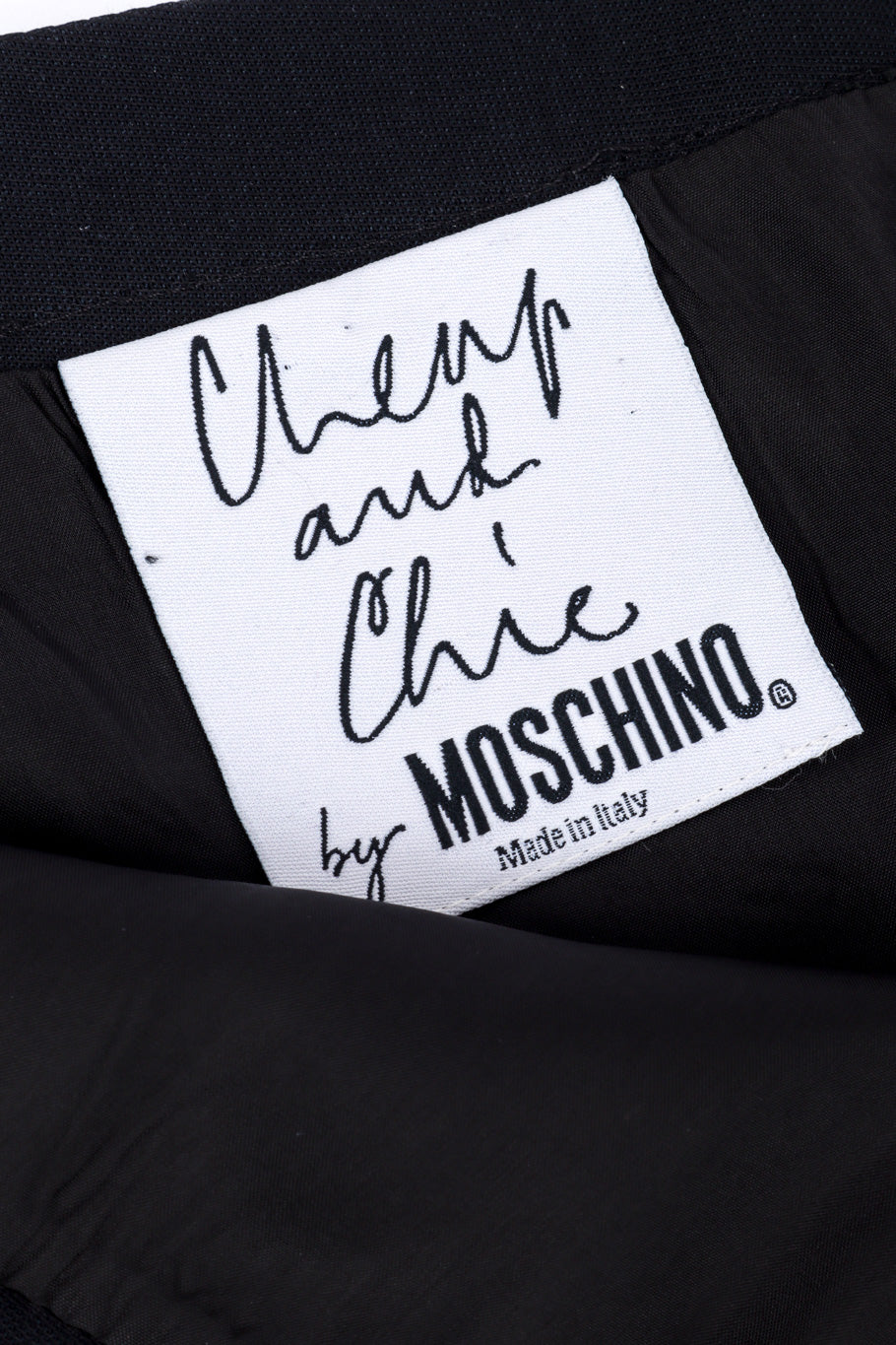 Irony of Design Text Blazer & Skirt Suit by Moschino skirt label @recessla