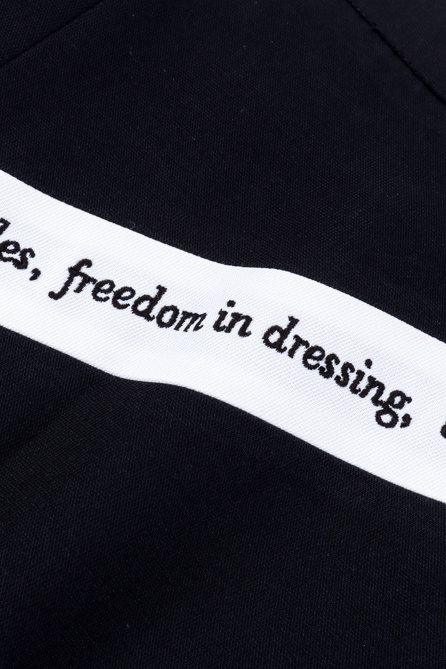 Irony of Design Text Blazer & Skirt Suit by Moschino skirt type close  @recessla