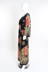 Vintage Malcolm Starr Flower Lamé Silk Dress side on mannequin @recessla