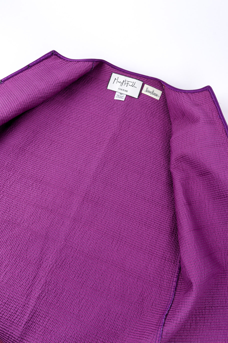 Vintage Mary McFadden Quilted Silk Splotch Jacket lining @recessla