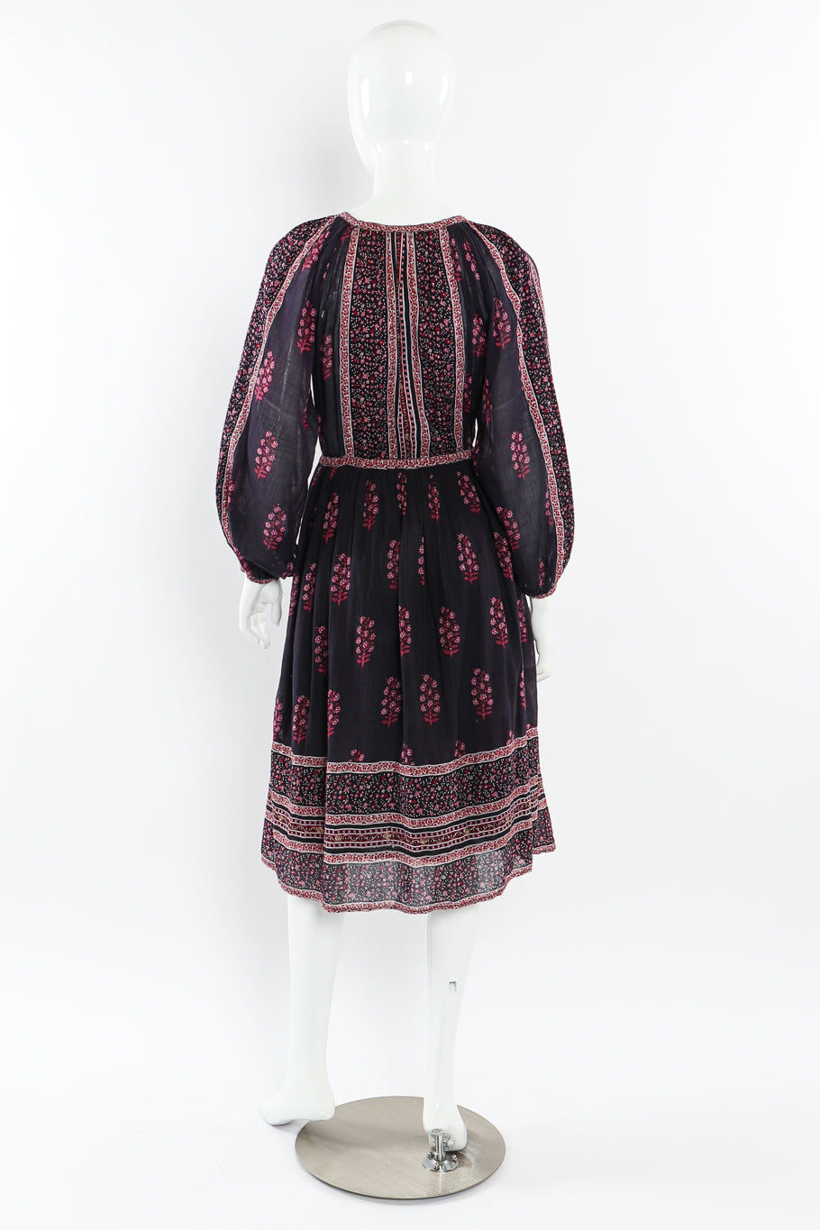 Cotton peasant dress by Mayur on mannequin back @recessla