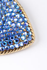 Vintage Michael Morrison MX Aurora Crystal Studded Belt end point closeup @recess la