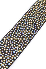 Vintage Michael Morrison MX Aurora Crystal Studded Belt crystal stud closeup @recess la