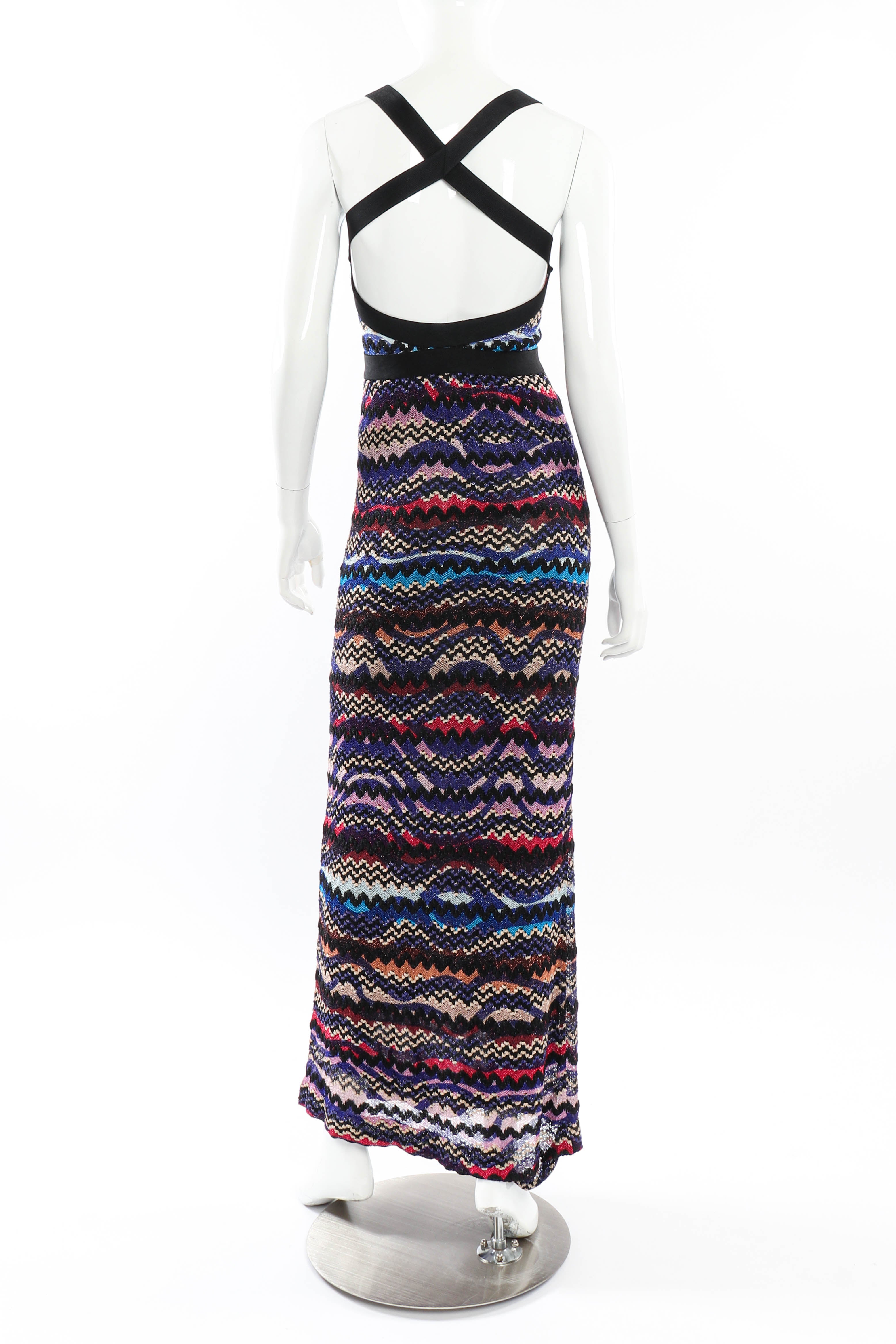 Missoni Chevron Knit Maxi Dress back on mannequin @recessla