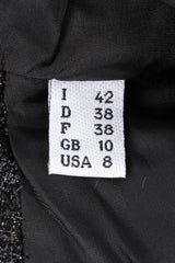 Vintage Moschino Metallic Cropped Bolero size tag closeup @recessla
