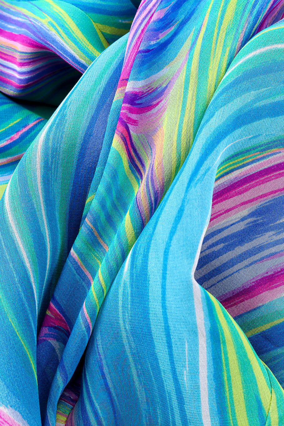 Vintage Mr. Frank Abstract Swirl Silk Dress fabric closeup @Recessla