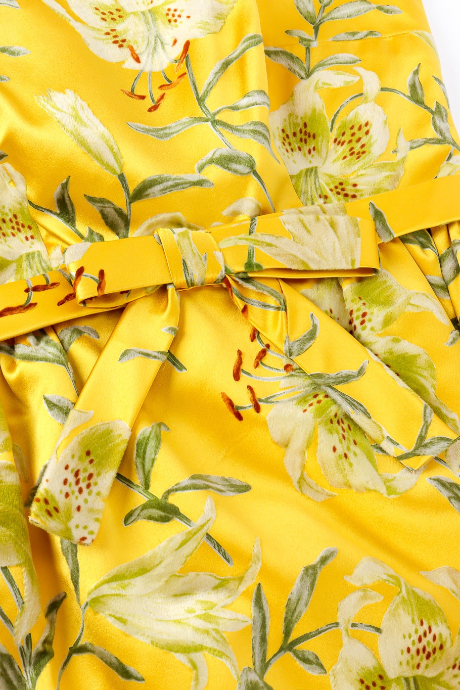 Velvet floral dress by Nat Kaplan flat lay bow @recessla
