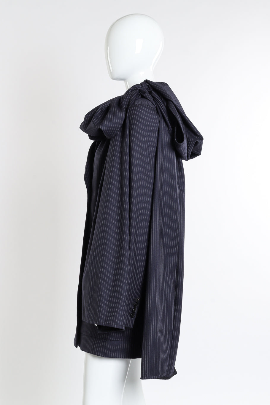 Nina Ricci Pinstripe Bow Jacket side on mannequin @recessla