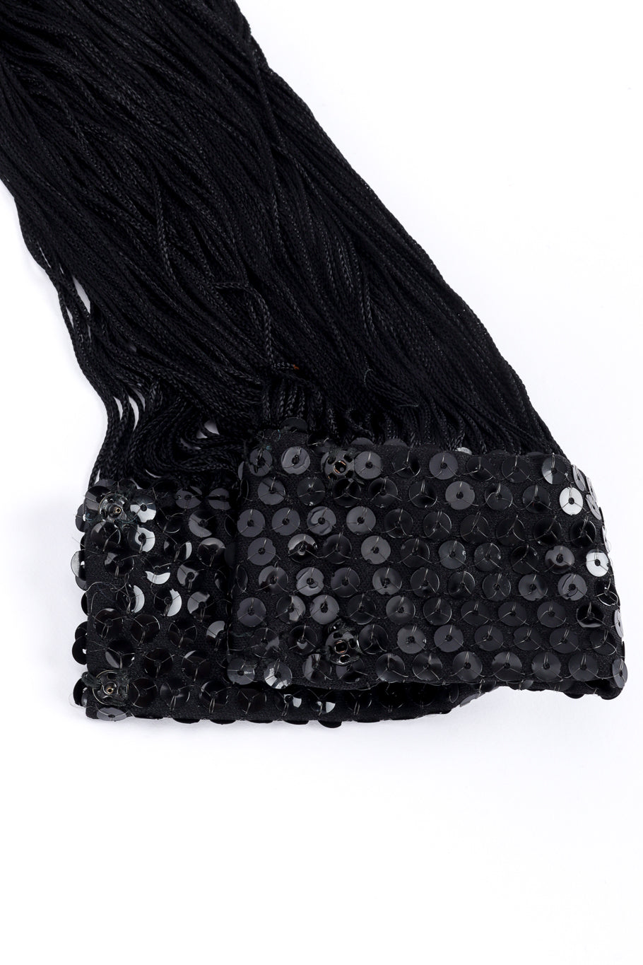 Vintage Fringe Sleeve Sequin Dress sleeve closeup @recessla