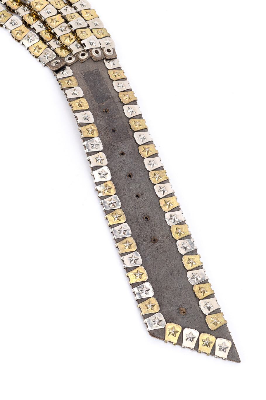 Vintage Jose Cotel Star Studded Leather Drape Belt back condition @recessla