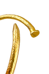 Vintage Kenneth Jay Lane Hammered Nail Collar Necklace detail @recess la