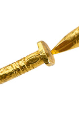 Vintage Kenneth Jay Lane Hammered Nail Collar Necklace cartouche @recess la