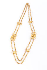 Vintage Monet Crystal Loop Pendant Necklace back @recess la