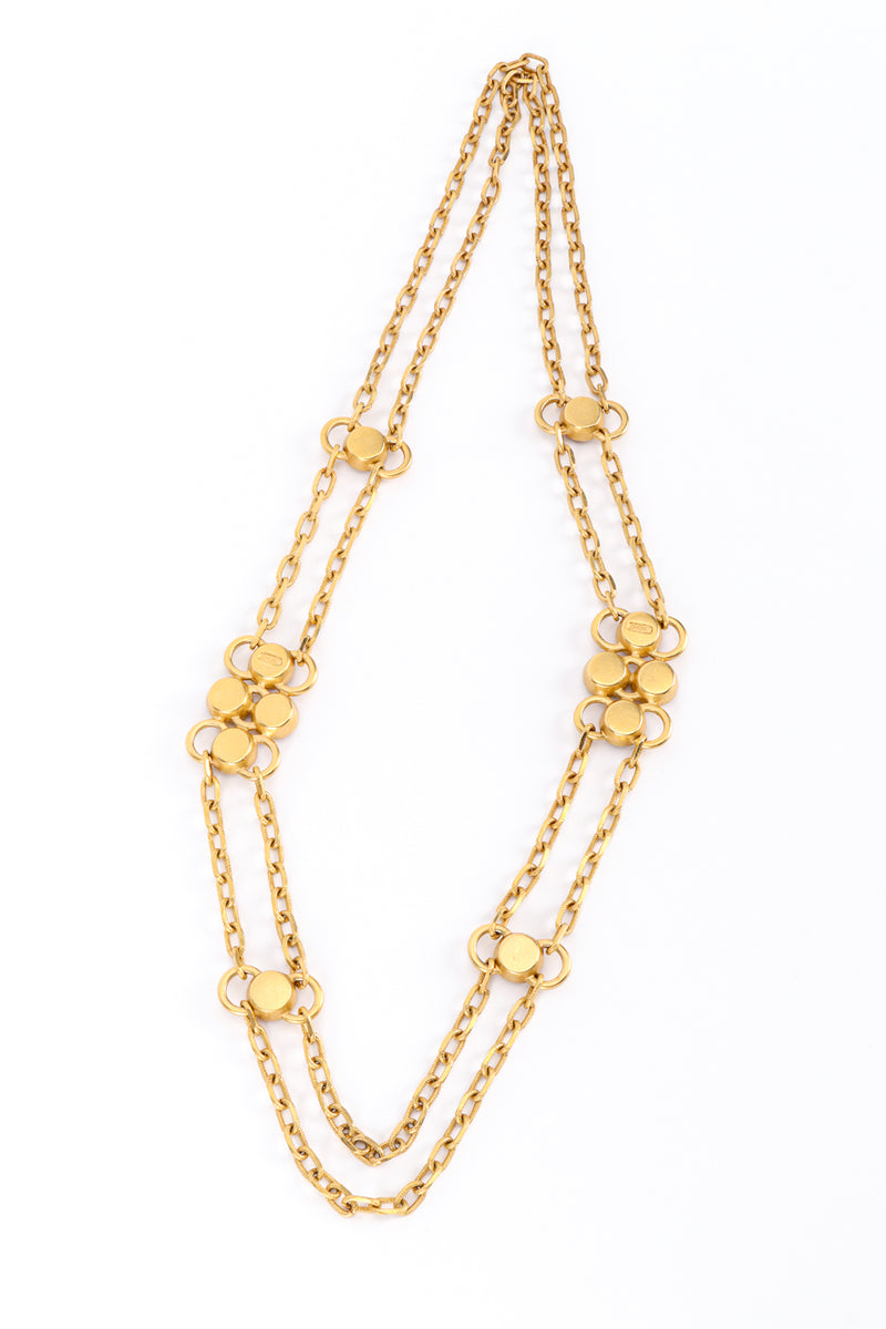 Vintage Monet Crystal Loop Pendant Necklace back @recess la