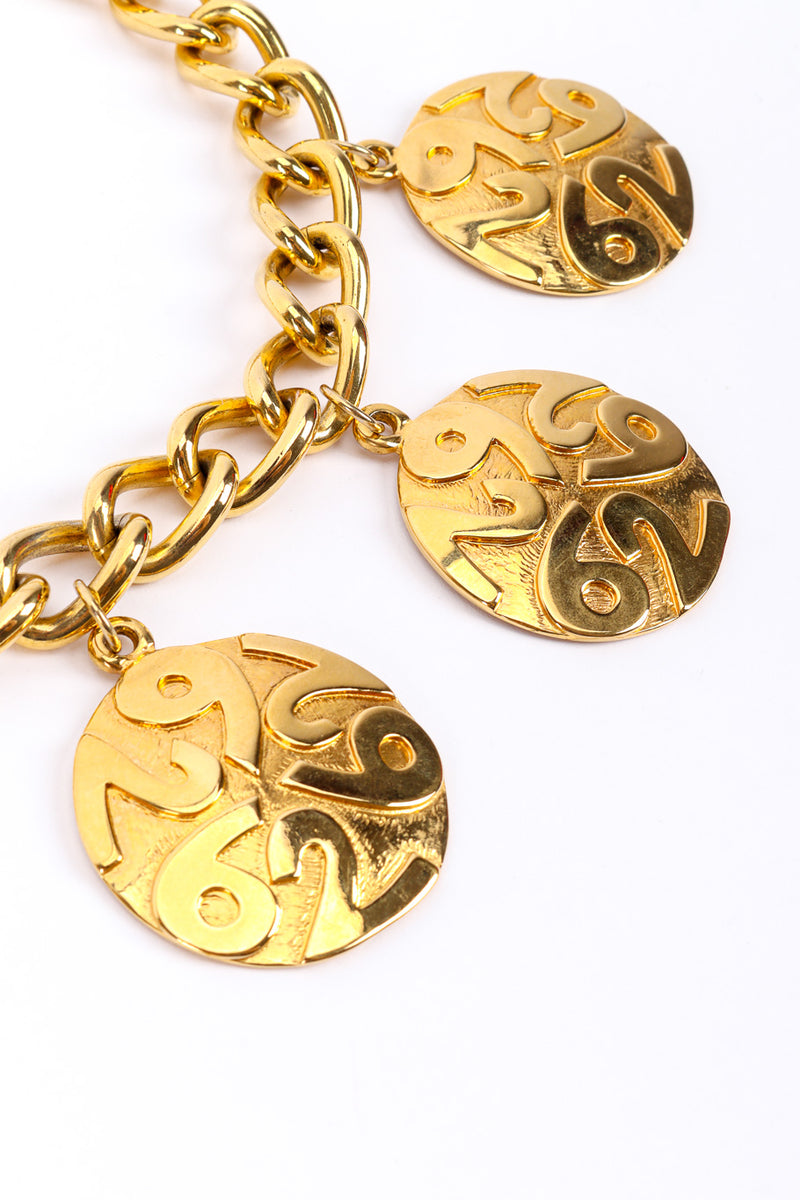 Vintage Escada "62" Coin Collar Necklace coin closeup @recessla