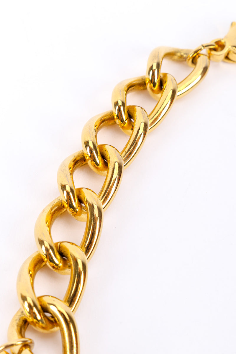 Vintage Escada "62" Coin Collar Necklace chain closeup @recessla
