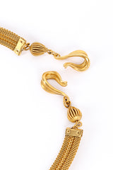 Vintage Patrice Dragonfly Stone Pendant Necklace hook closure @recess la