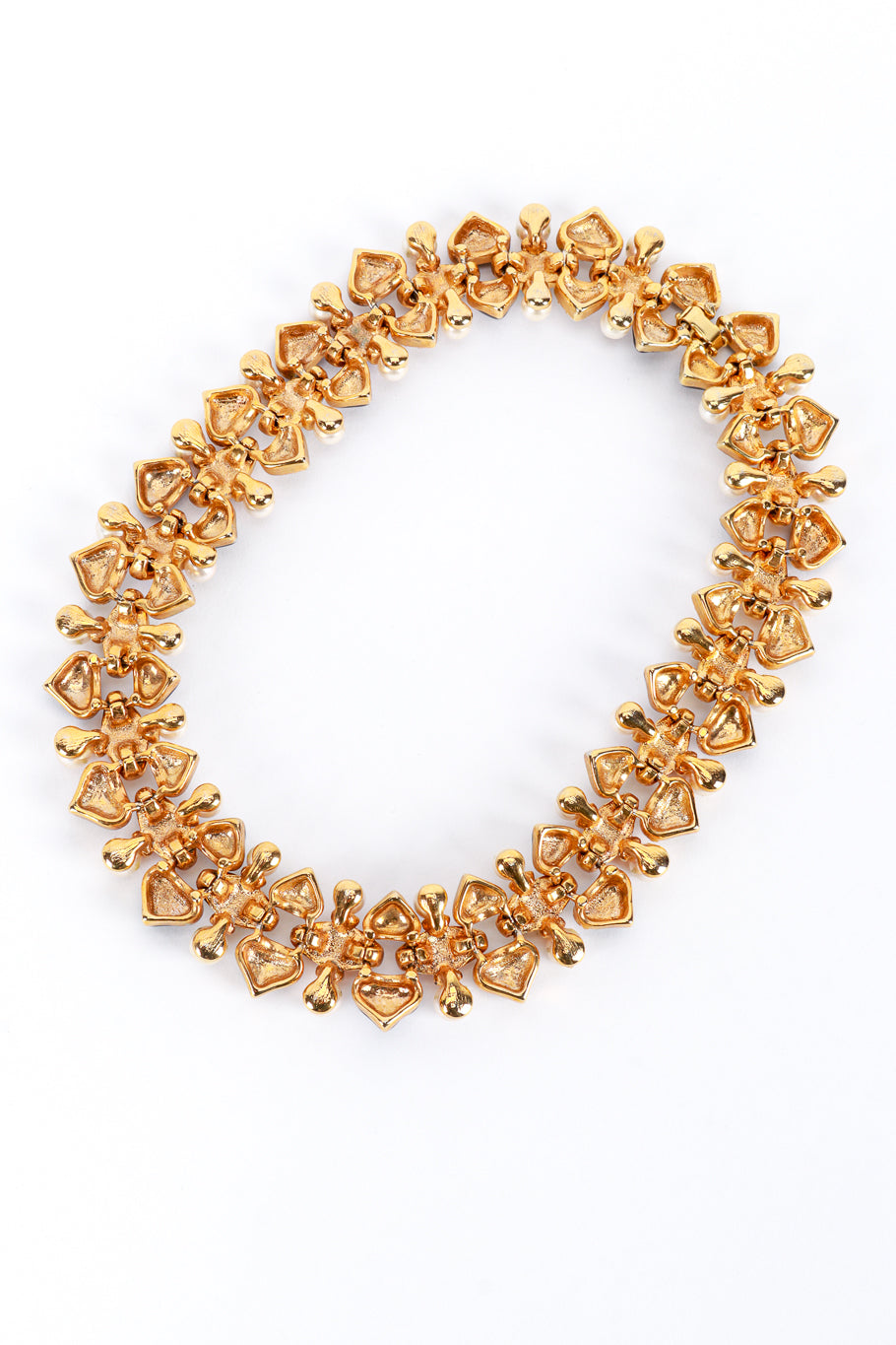 Vintage Craft Multistone Collar Necklace & Earring Set necklace back @recess la