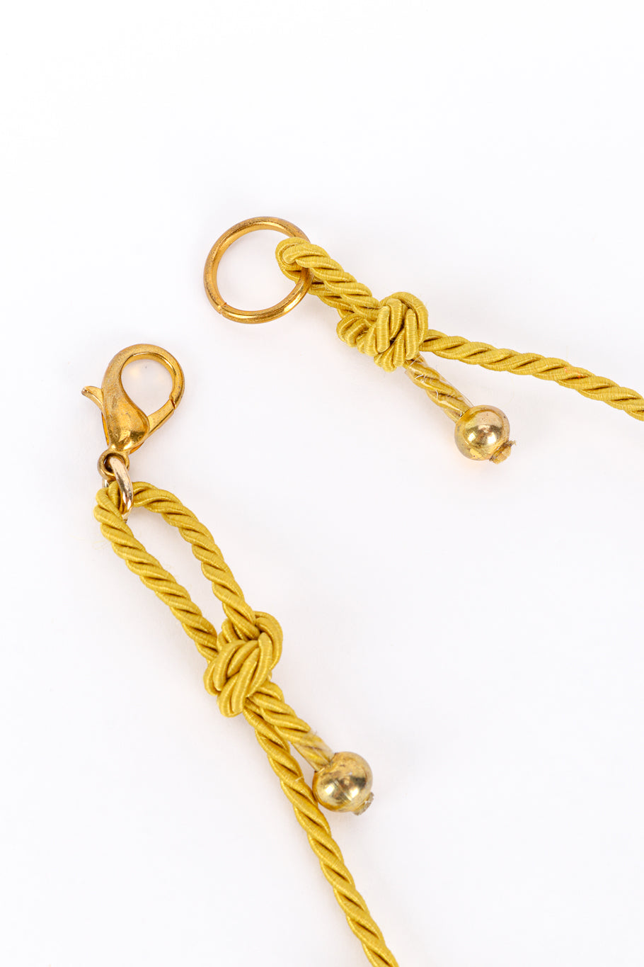 Vintage Tiger's Eye Ceramic Rope Necklace clasp closure @recess la