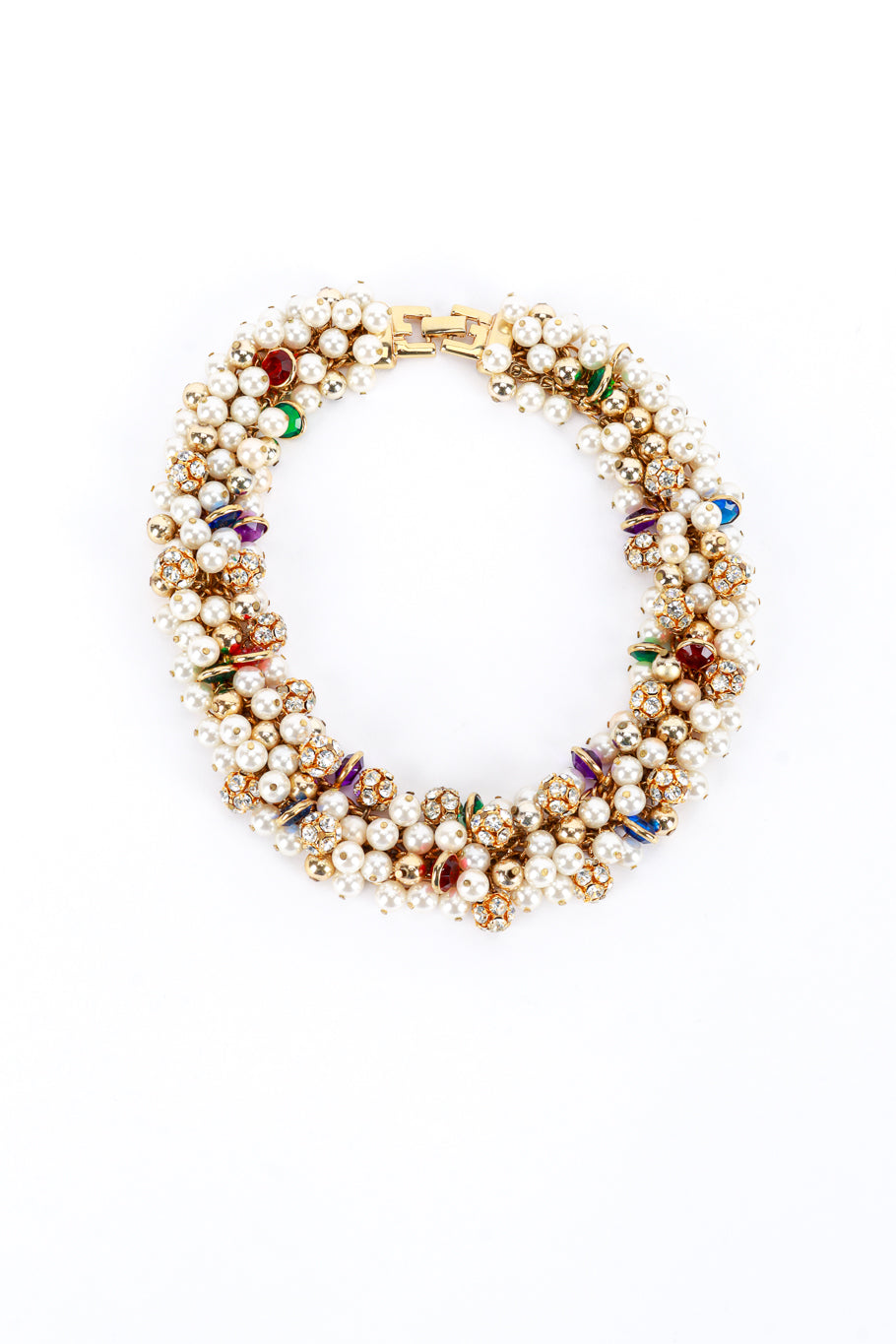 Pearl & Crystal Collar Necklace @RECESS LA