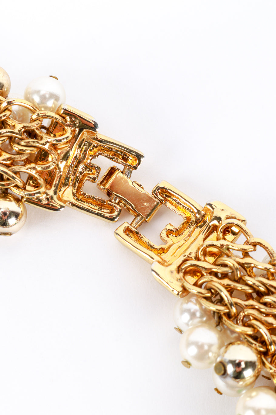Pearl & Crystal Collar Necklace clasp reverse @RECESS LA