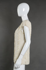Vintage Valentino Night Cable Knit Sequin Top side on mannequin @recessla